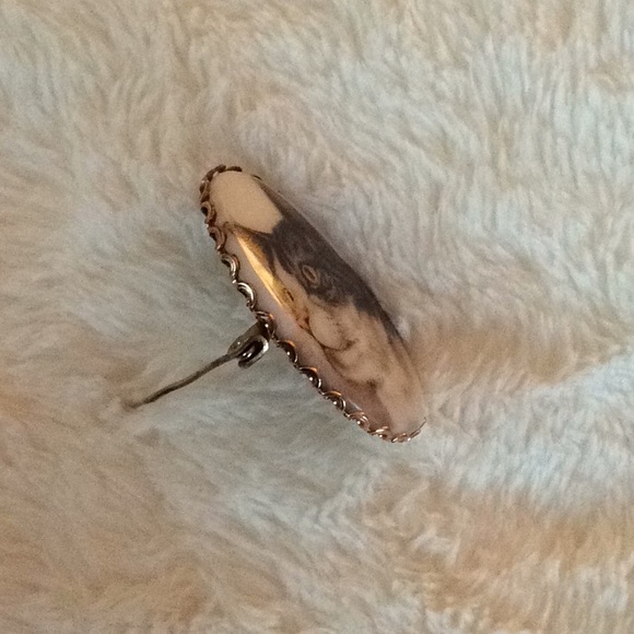 Cat Porcelain Cameo Pin Vintage - Picture 3 of 6